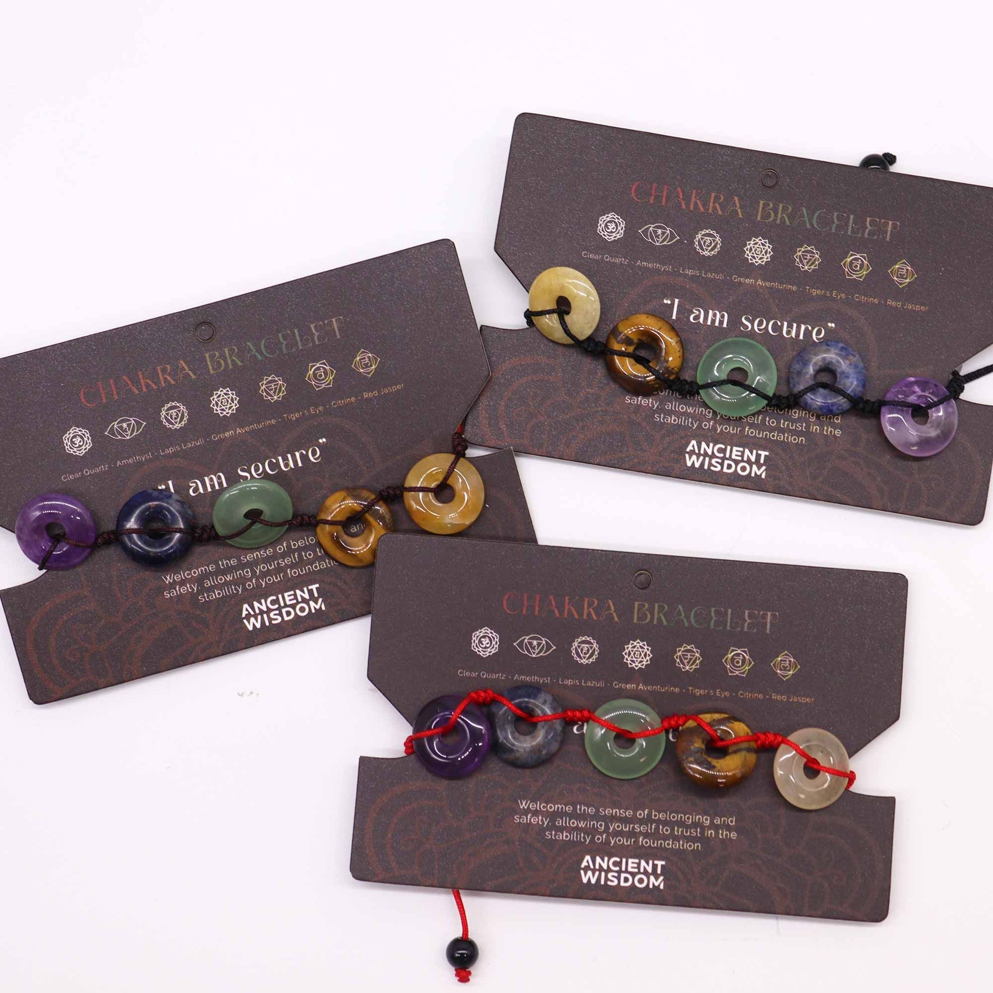 Chakra String Bracelet | Large Donut Gemstones | Velora