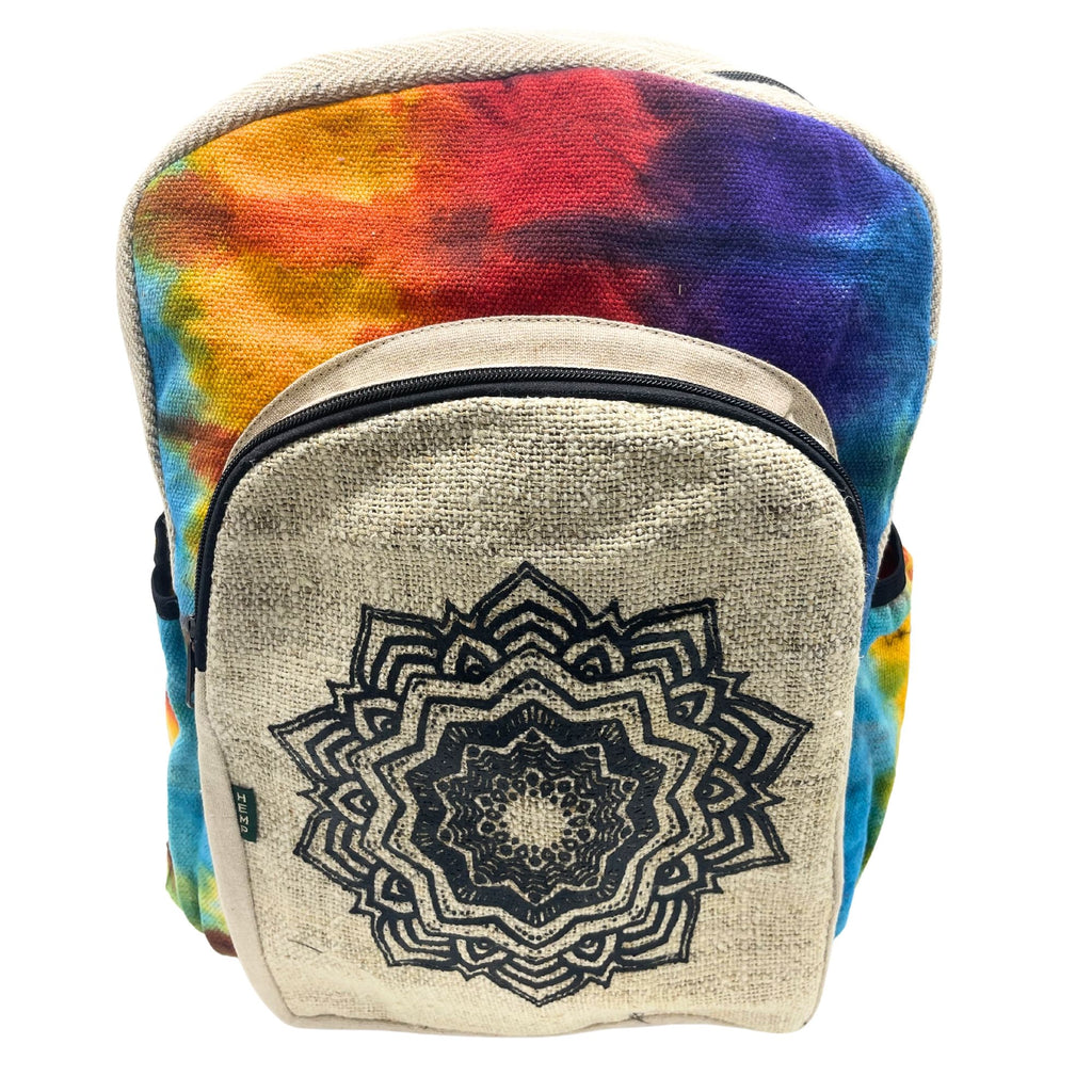 Tie-Dye Hemp Large Backpack – Mandala | Velora