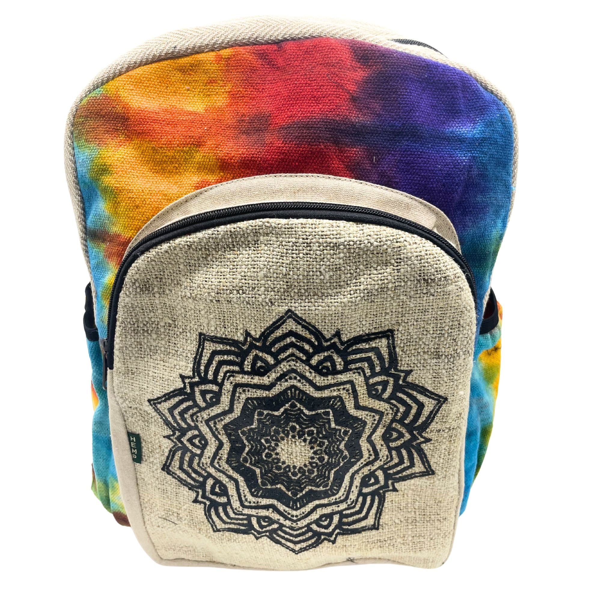 Tie-Dye Hemp Large Backpack – Mandala | Velora