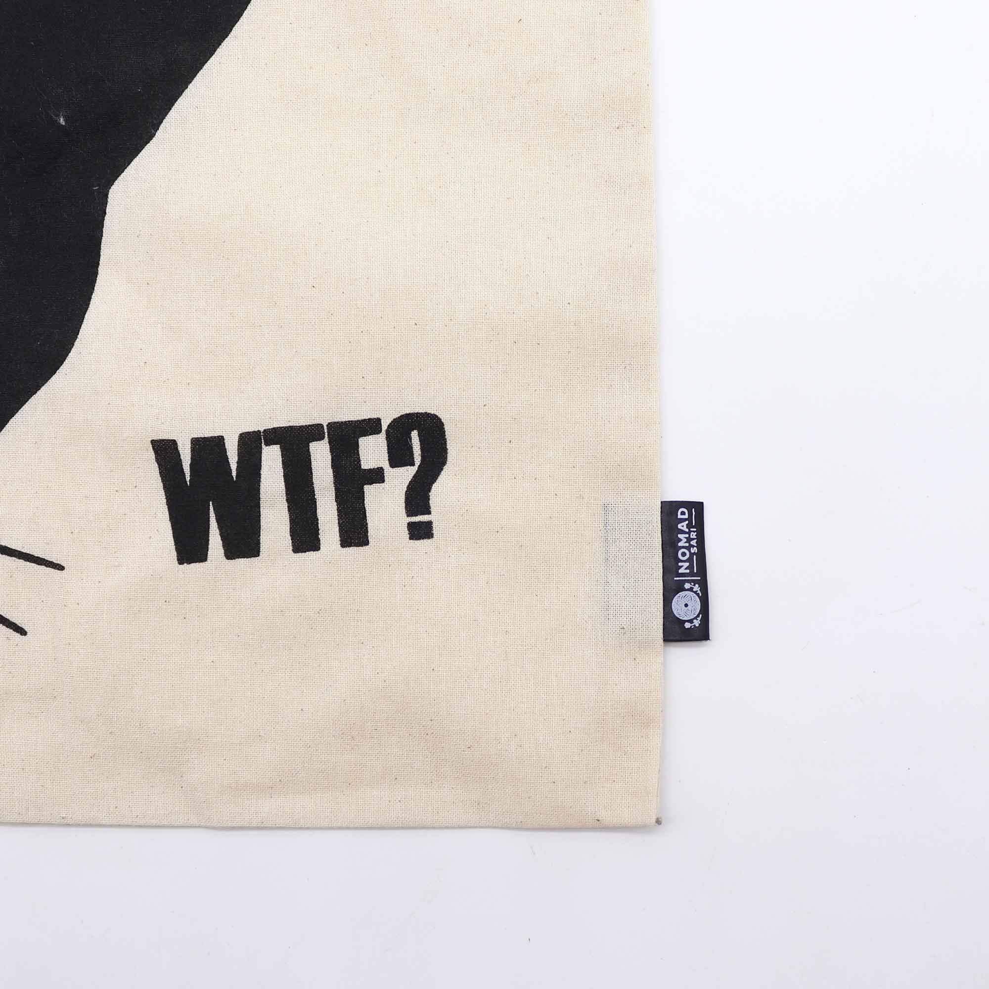 Iconic Basic Tote Bag - Black Cat - Natural 4oz | Velora