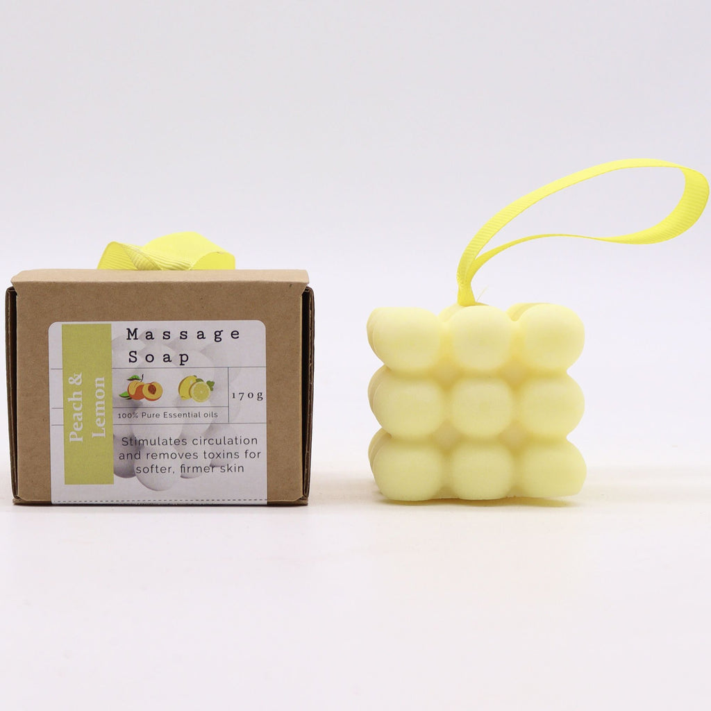 Massage Soap Cube - Peach & Lemon | Boxed | Velora