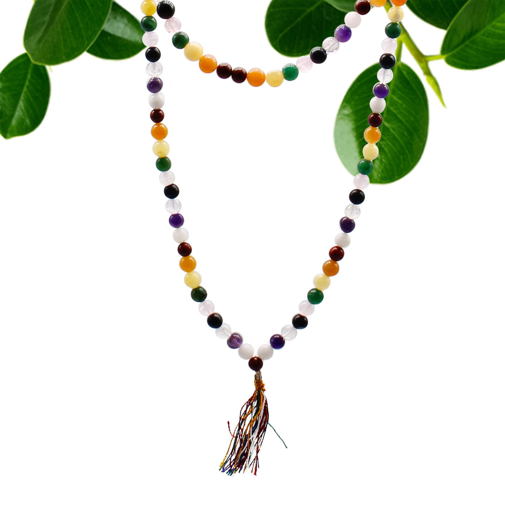 9 Planet Astro Mala Beads | 108 Bead Astrological Meditation Necklace