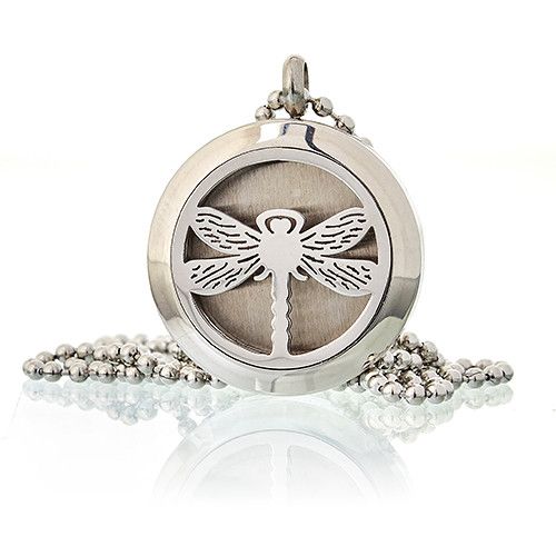 Aromatherapy Diffuser Necklace - Dragonfly 25mm | Velora