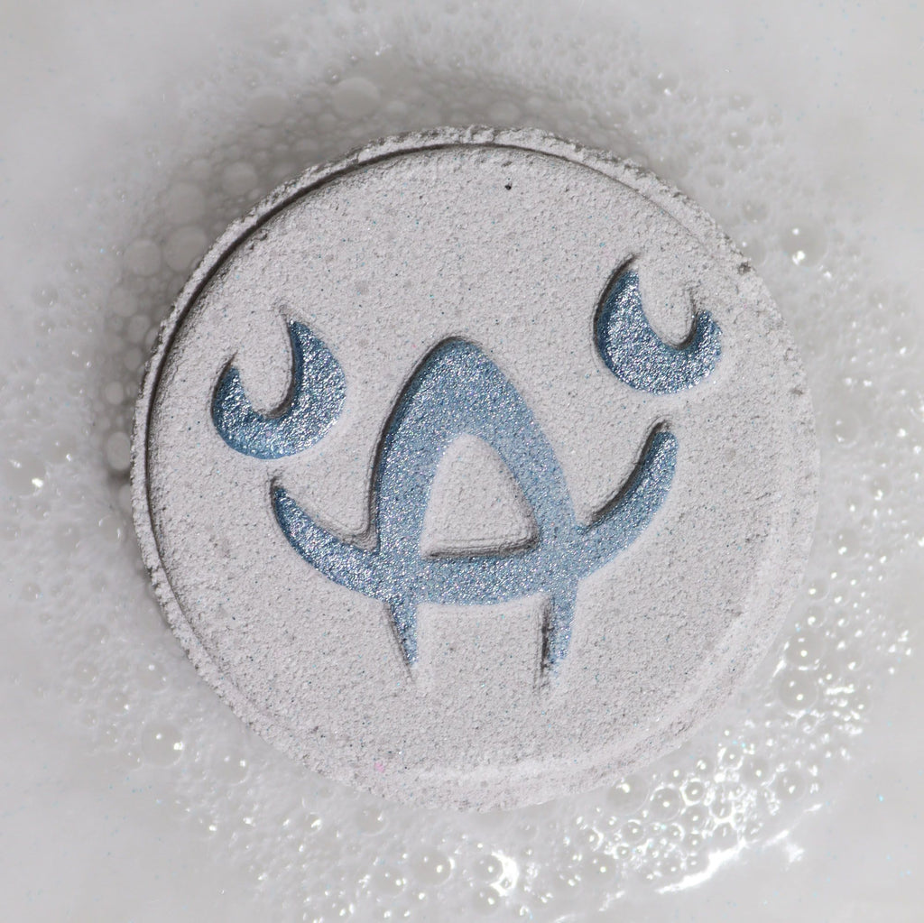 Cancer Zodiac Bath Fizzers with Horoscope | Set of 2 | Velora