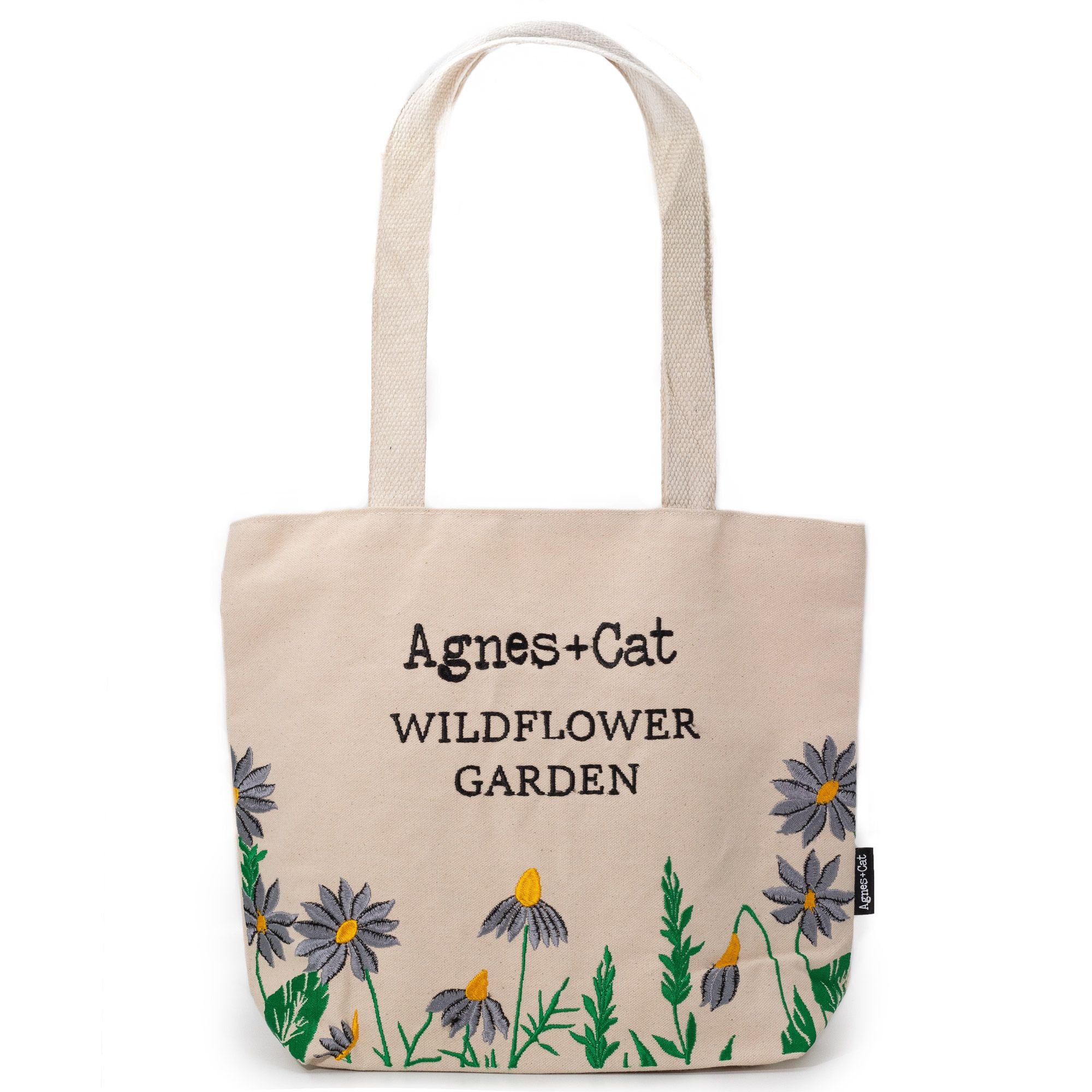 Agnes + Cat Wildflower Garden Tote Bag - Purple Flowers | Velora