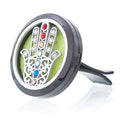 Hamsa Car Diffuser Kit 30mm - Stainless Steel Locket | Velora