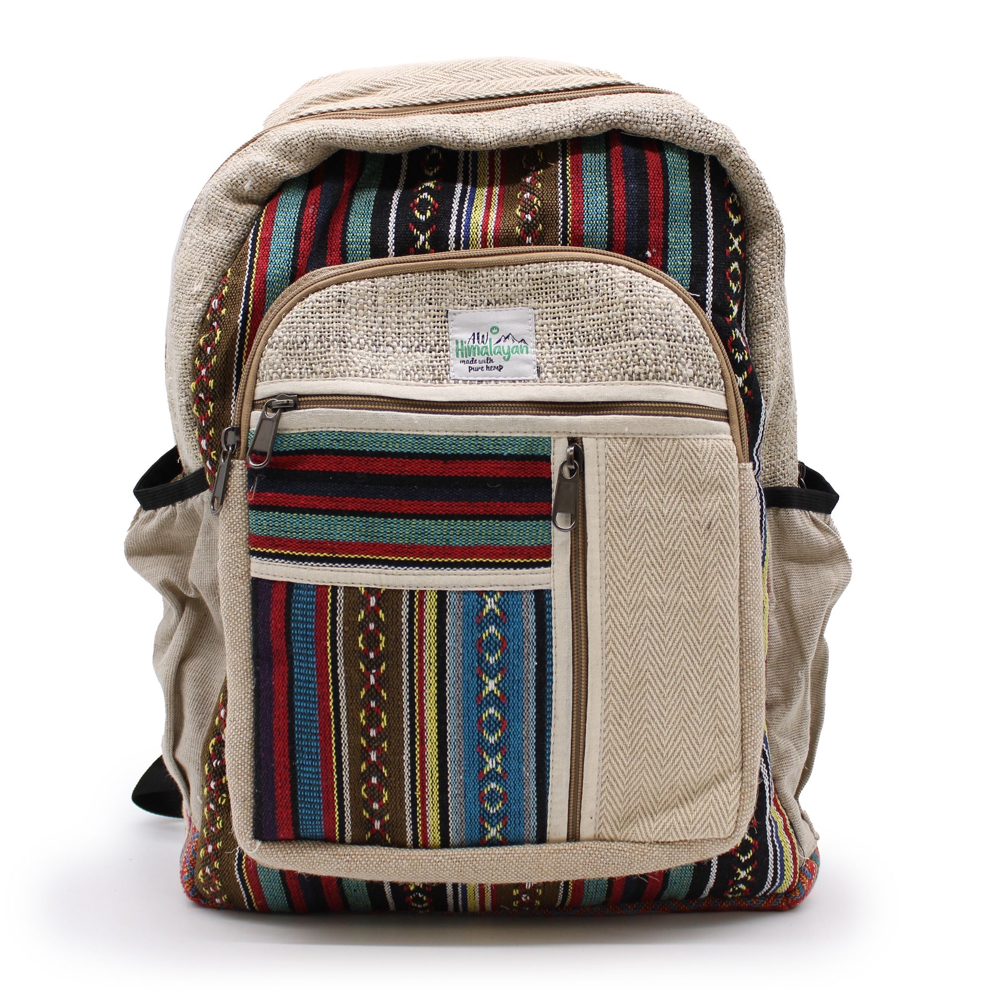 Large Hemp & Cotton Backpack – Straight Zip Style | Velora