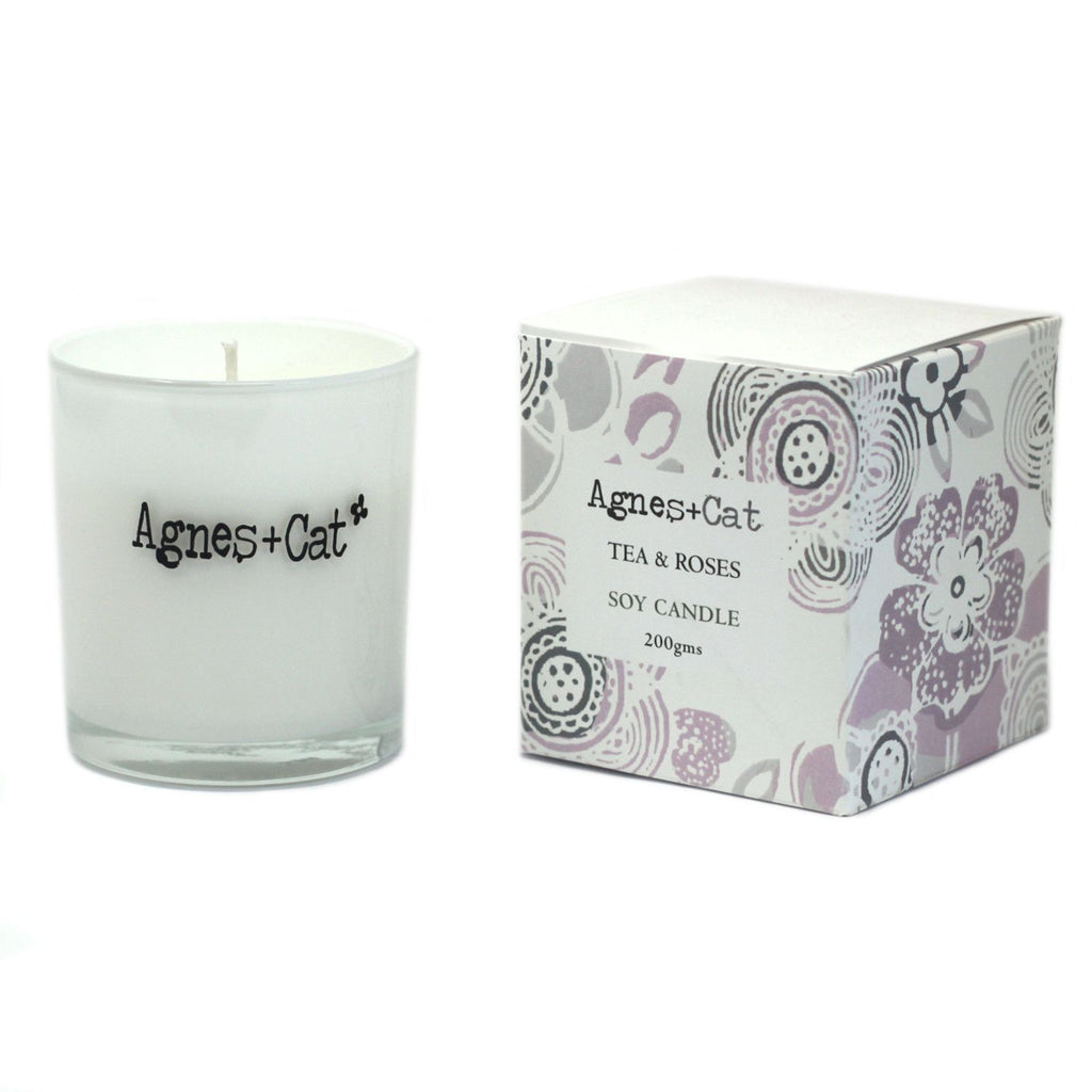 Agnes + Cat Votive Candle - Tea and Roses | Velora
