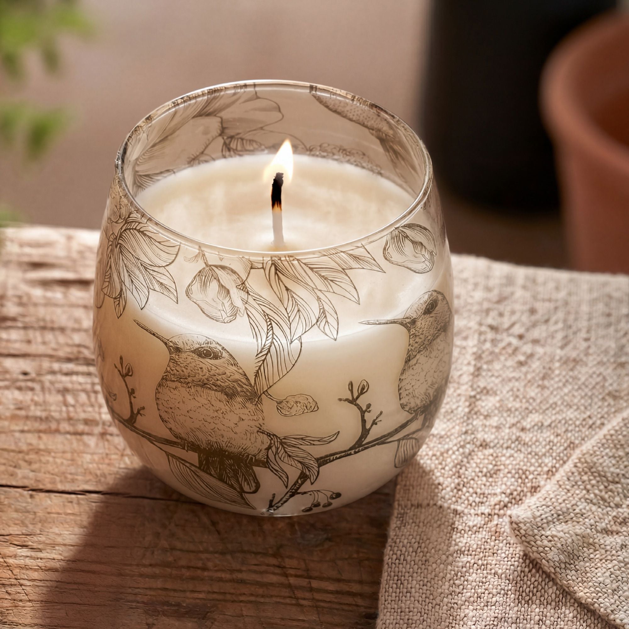 Drawn by Flame Glass Jar Candle - Medium | Velora