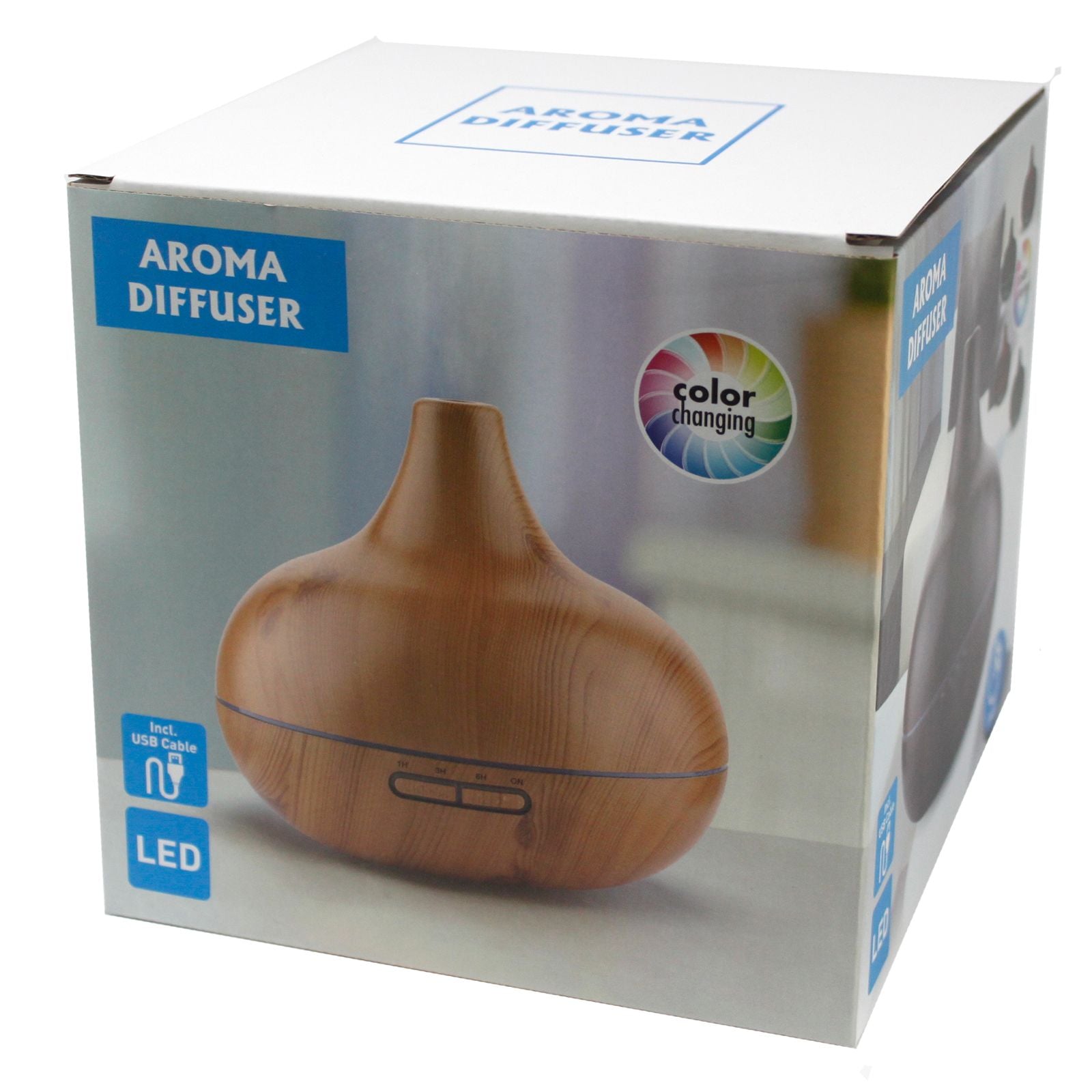 Santorini Aroma Diffuser | Shell Effect | USB | 7-Colour LED | Velora