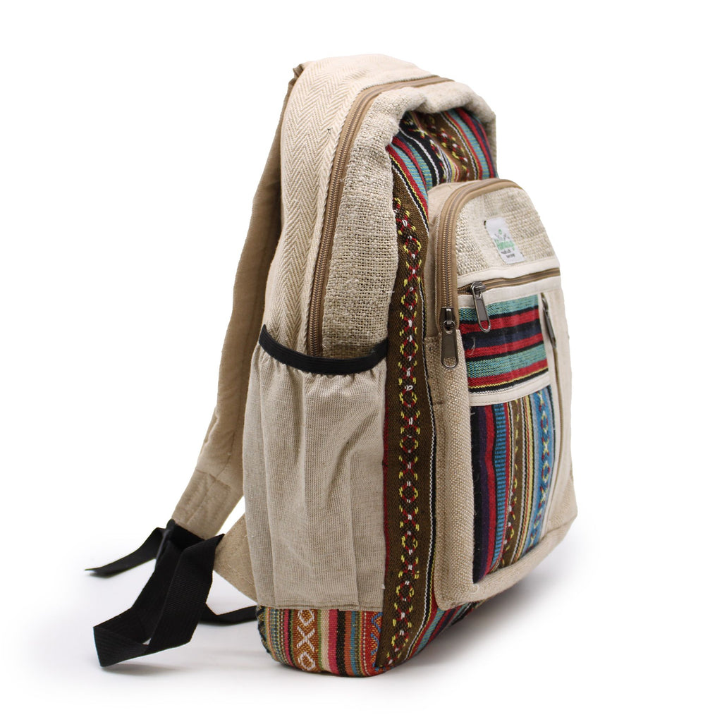 Large Hemp & Cotton Backpack – Straight Zip Style | Velora