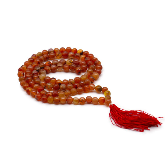 Carnelian Mala Beads | 108 Bead Gemstone Mala