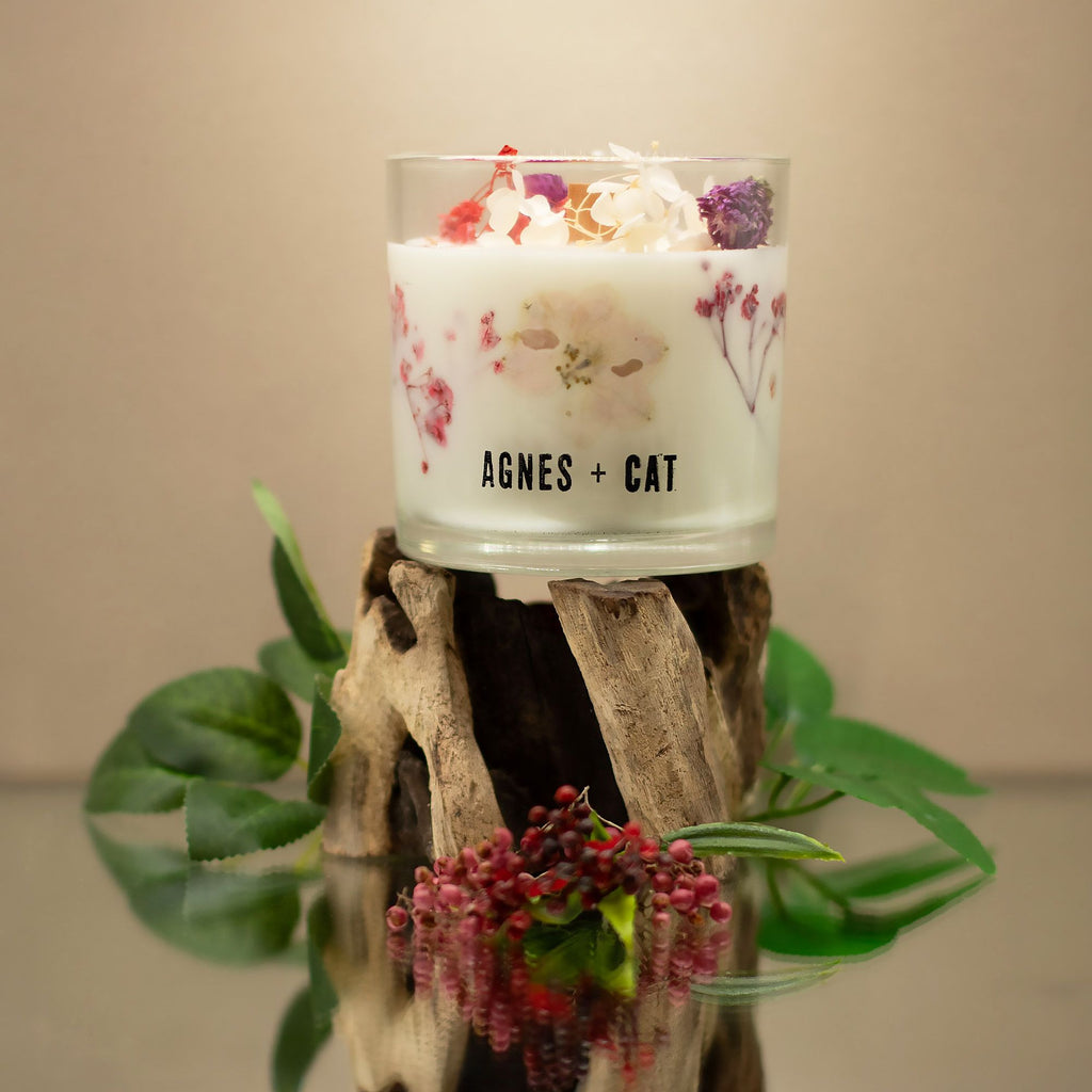Agnes + Cat Botanical Soy Wax Candle - Roses of Sawrey | Velora