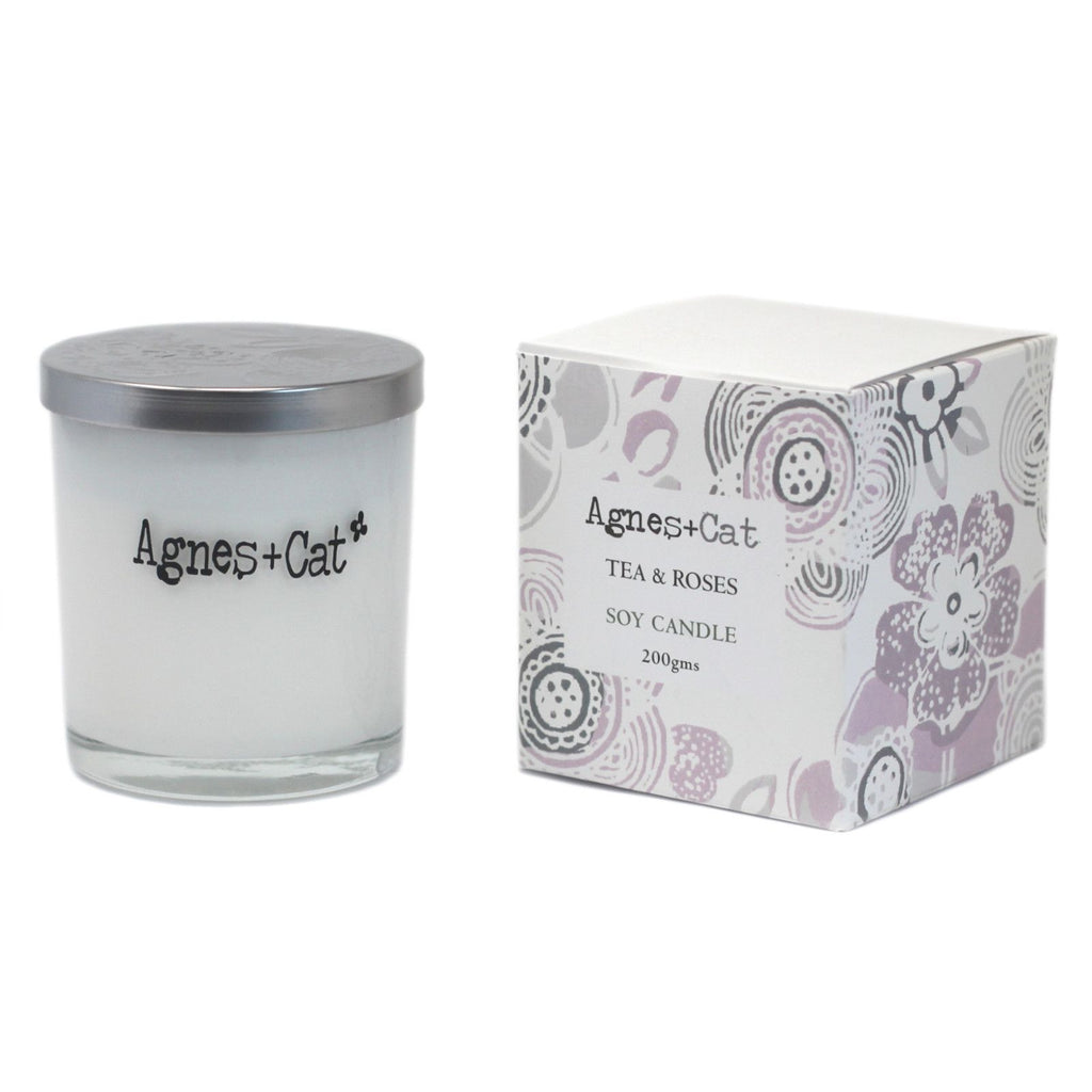 Agnes + Cat Votive Candle - Tea and Roses | Velora