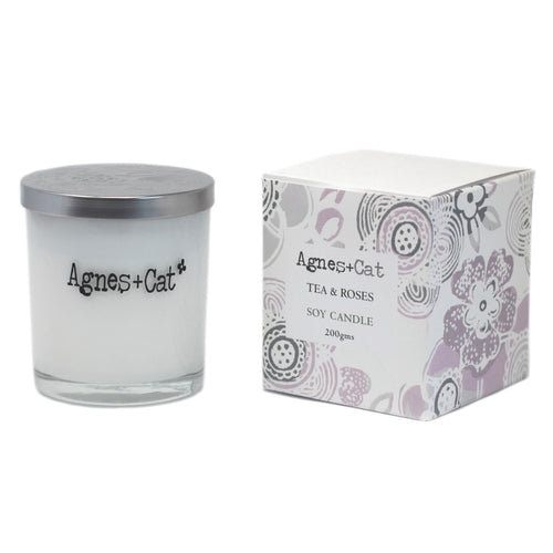 Agnes + Cat Votive Candle - Tea and Roses | Velora