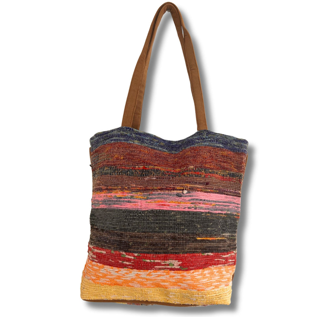 Recycled Big Rug Bag - Shades of Lavender | Velora
