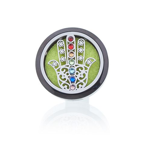 Hamsa Car Diffuser Kit 30mm - Stainless Steel Locket | Velora