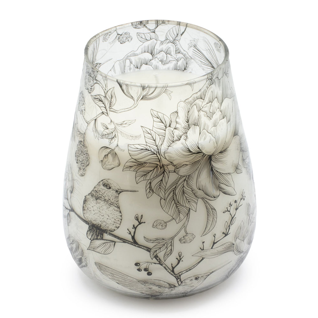Tall Glass Jar Candle - Drawn by Flame | Velora