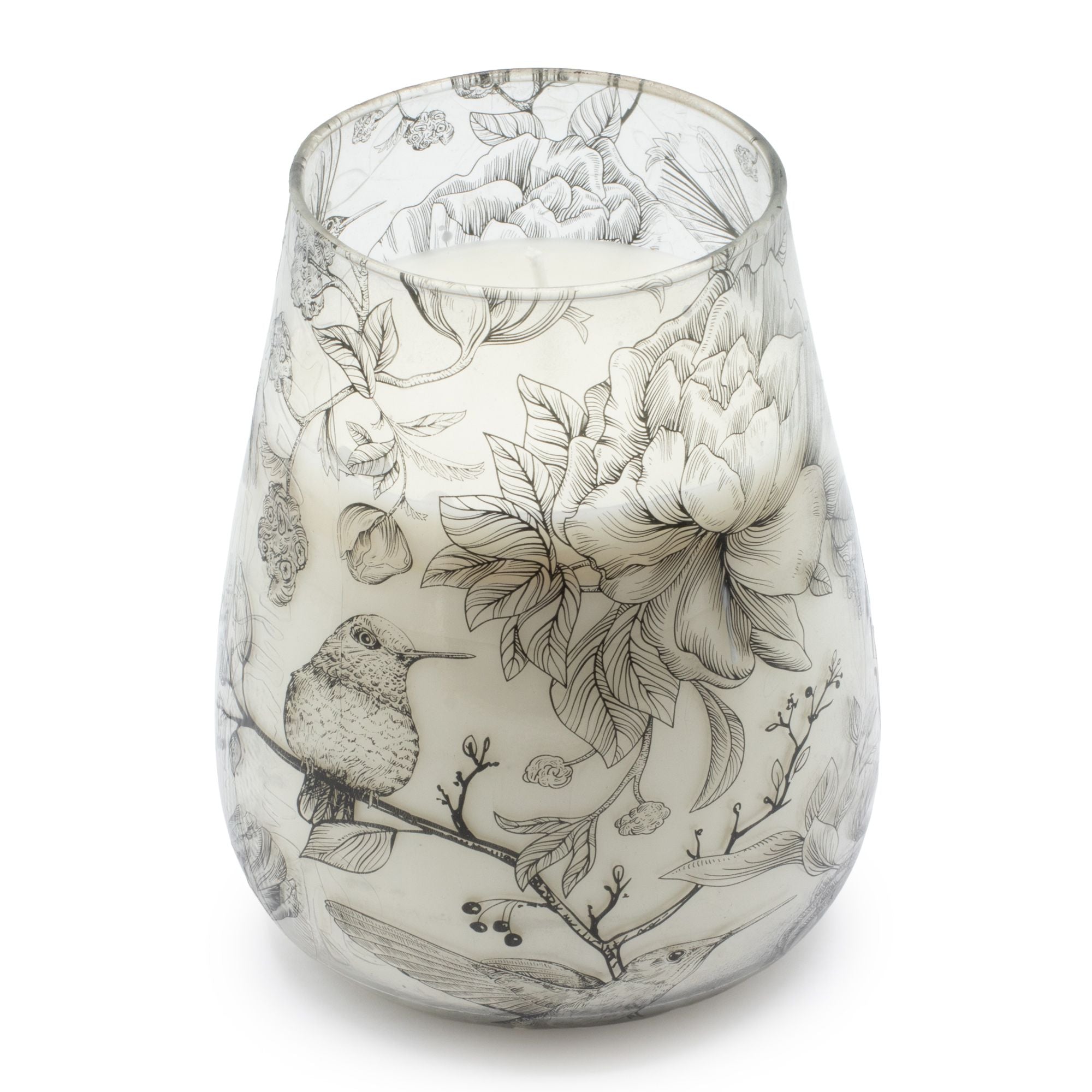 Tall Glass Jar Candle - Drawn by Flame | Velora