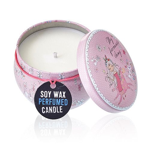 Art Tin Candle - Friendly Messages - Parma Violet | Velora