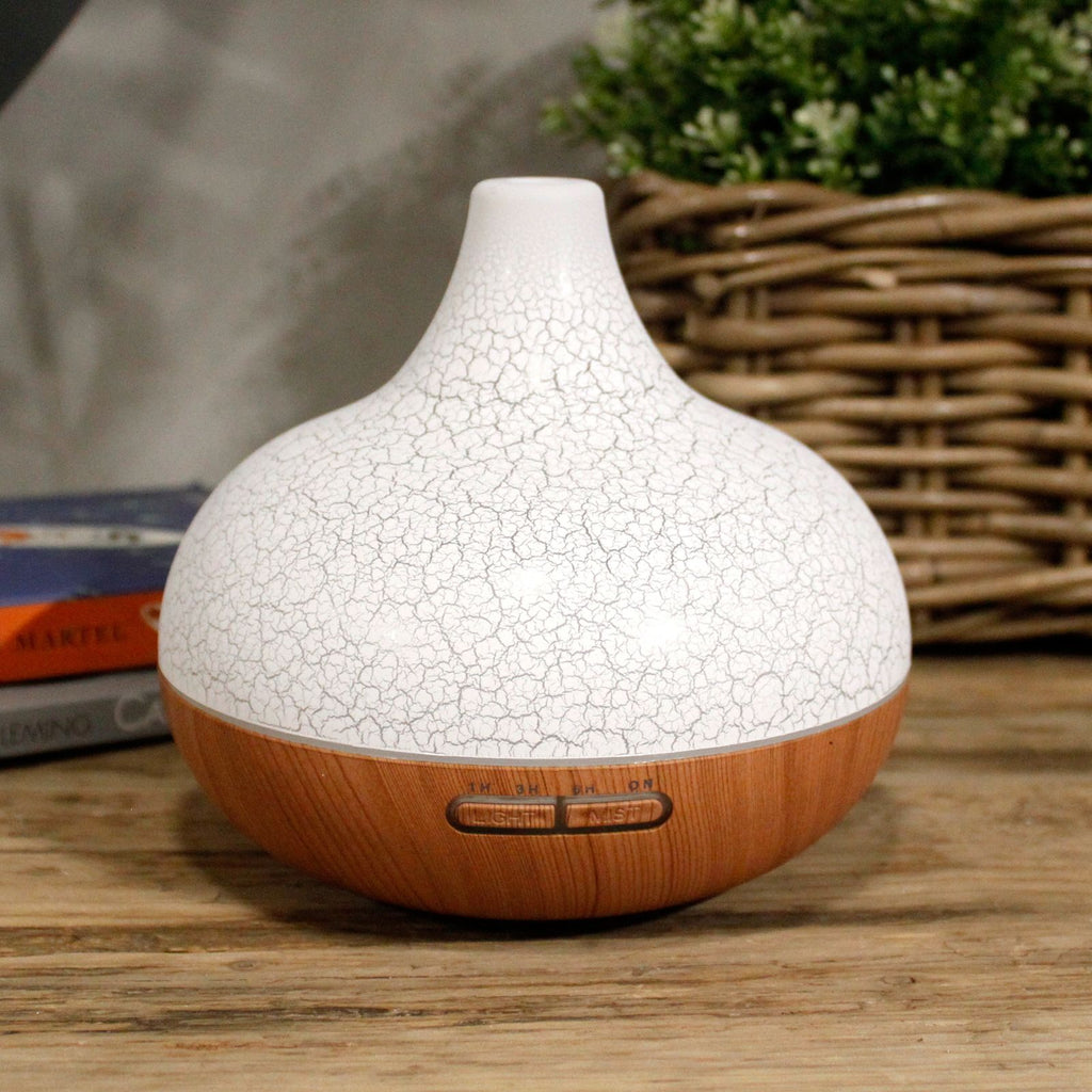 Santorini Aroma Diffuser | Shell Effect | USB | 7-Colour LED | Velora