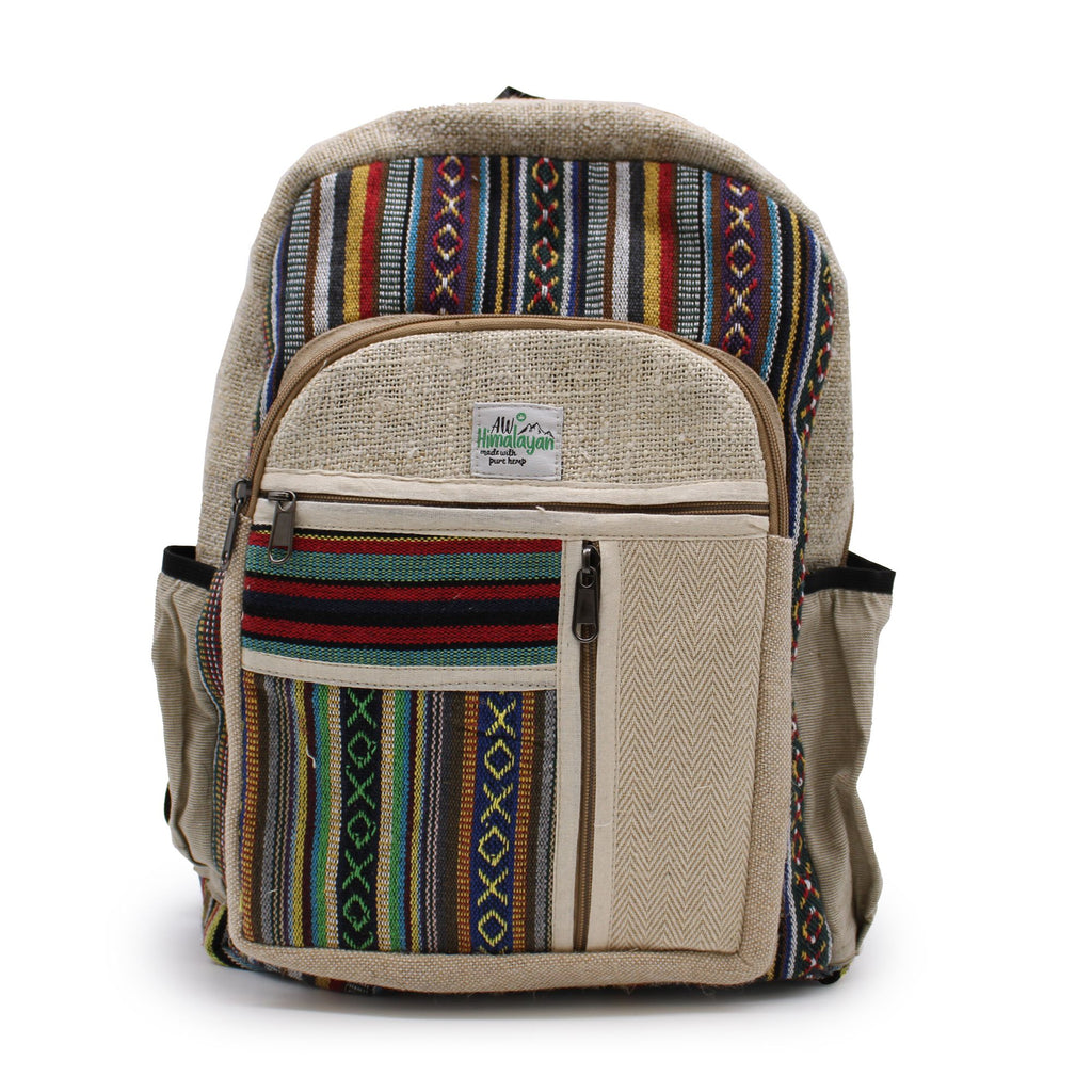 Large Hemp & Cotton Backpack – Straight Zip Style | Velora