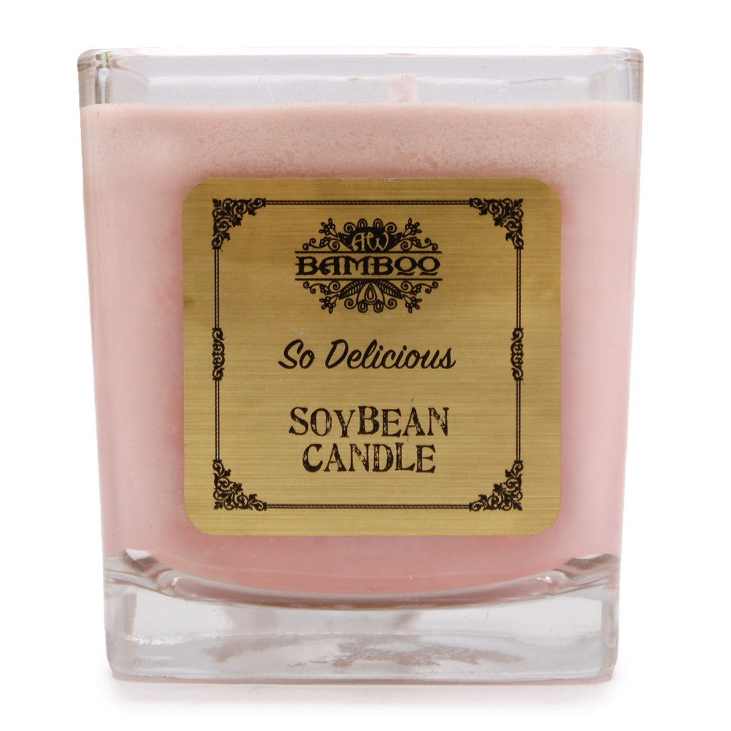 So Delicious Soy Wax Candle | Recycled Glass Jar | Velora