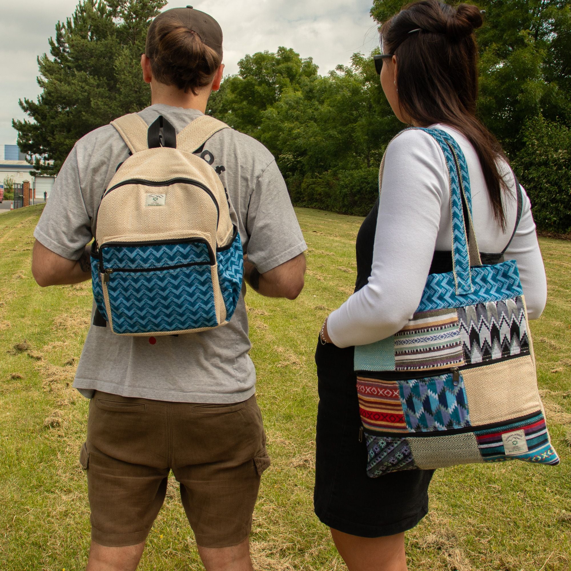 Patchwork Kathmandu Tote Bag - Dhaka Design (37x38cm) | Velora