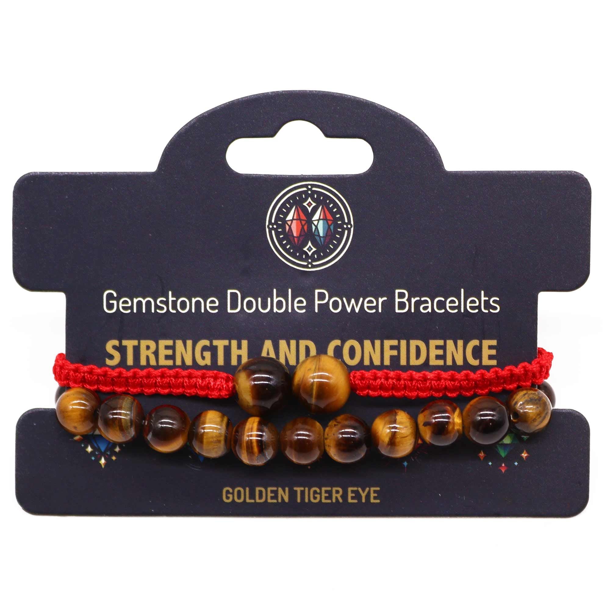 Gemstone Double Power Bracelet - Tiger Eye | Velora