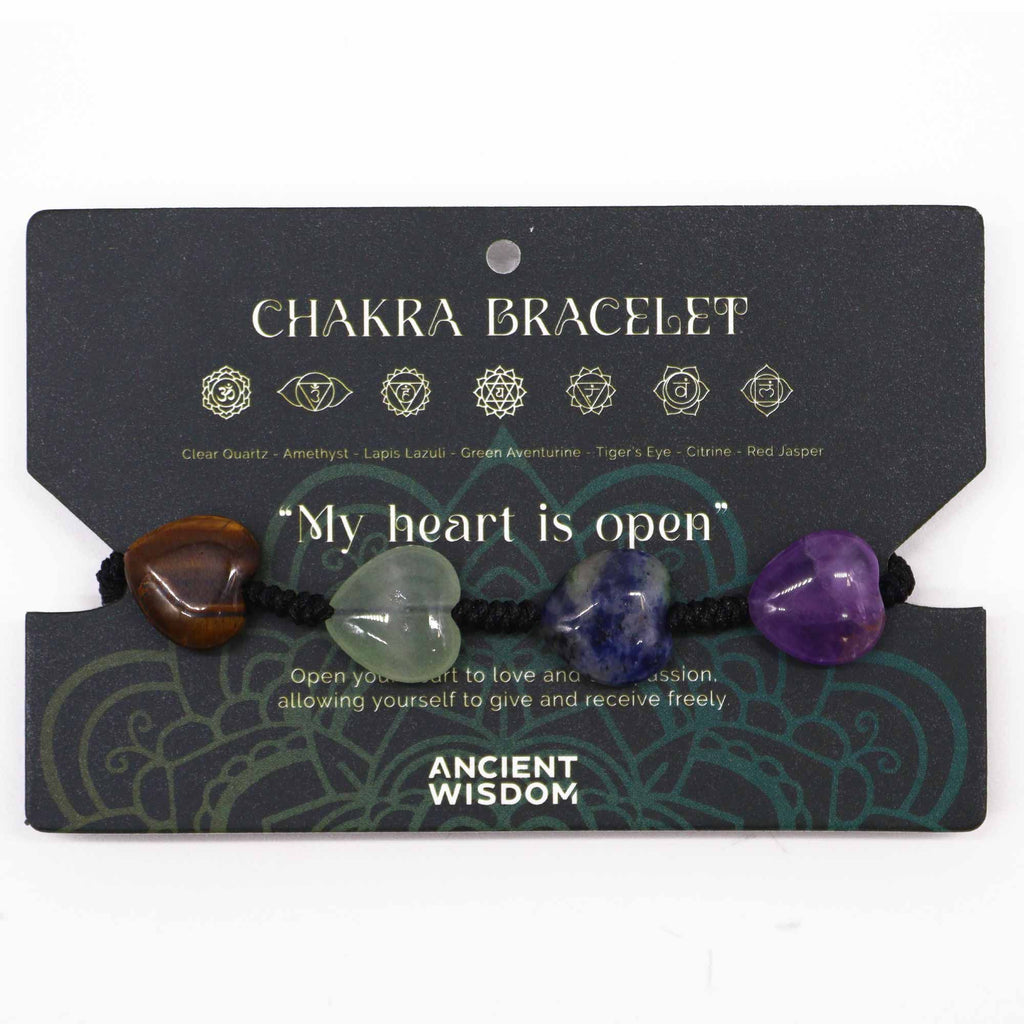 Chakra String Bracelet - Hearts | My Heart Is Open | Velora