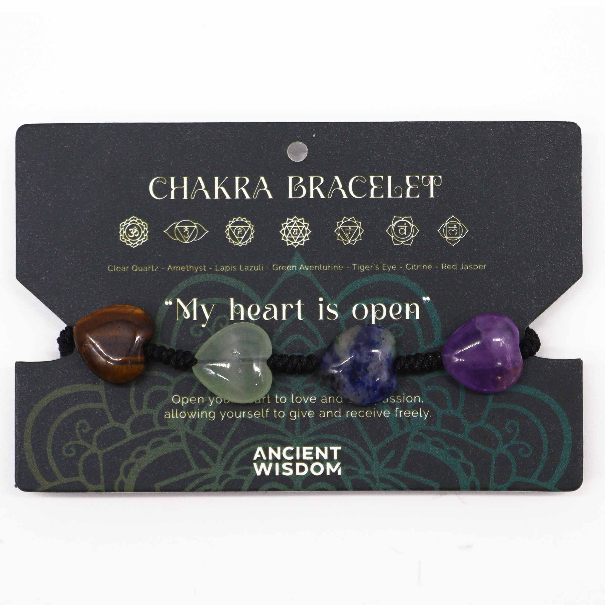Chakra String Bracelet - Hearts | My Heart Is Open | Velora
