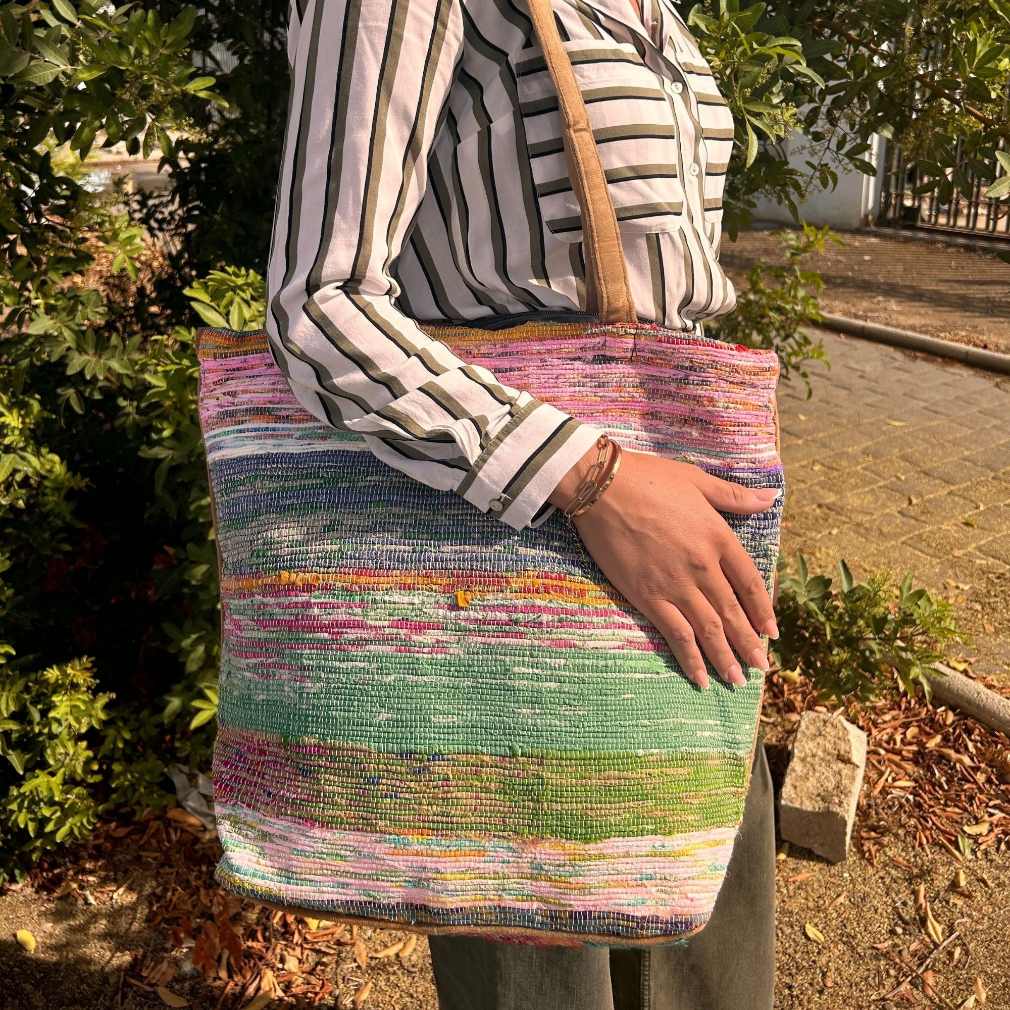 Recycled Big Rug Bag - Shades of Dusk | Velora