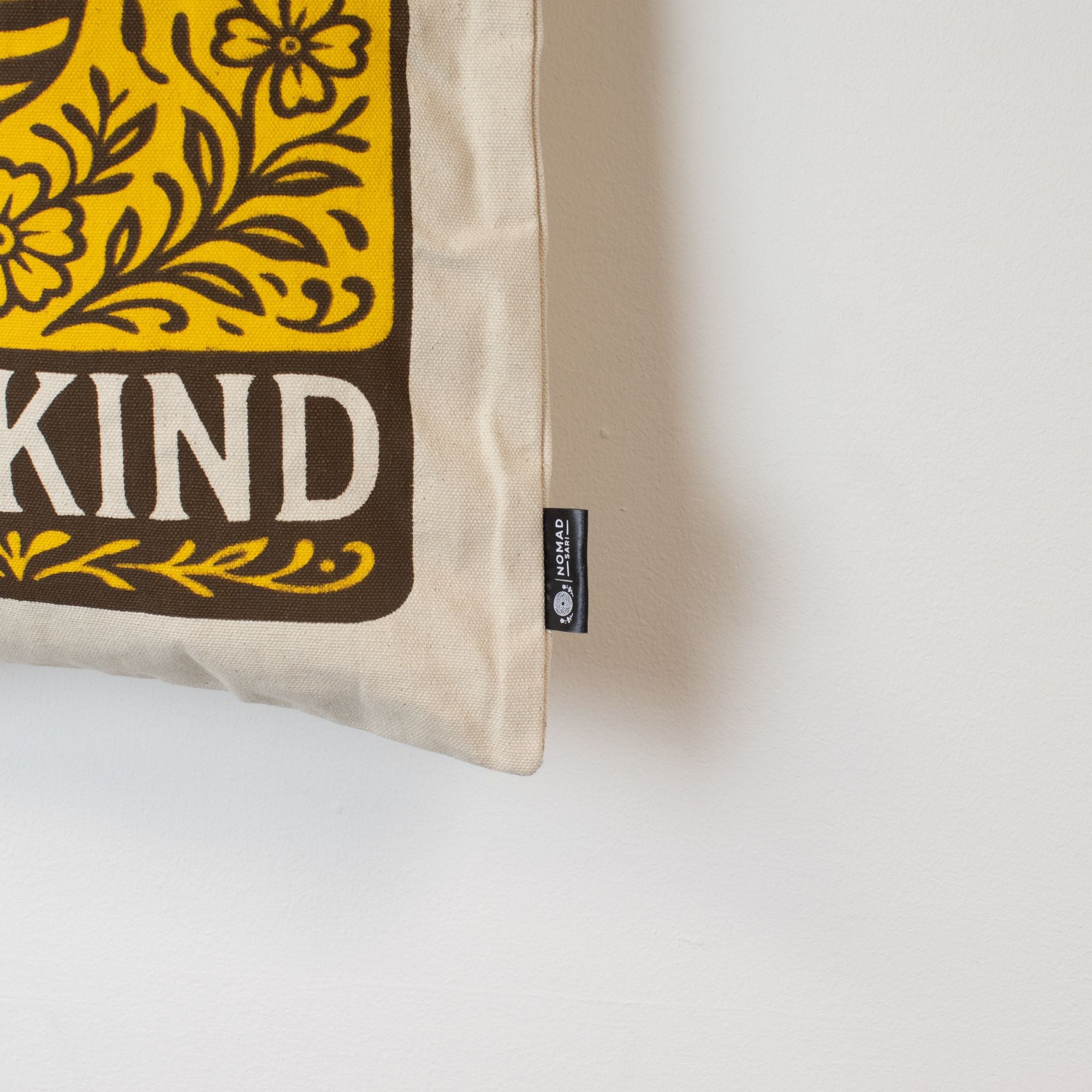 Nomad Sari Tote Bag - Bee Kind | Natural Canvas | Velora