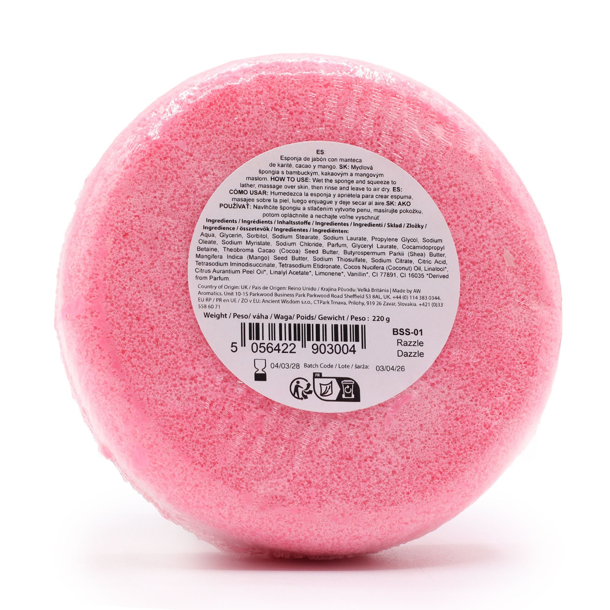 Butter Bubble Soap Sponge - Razzle Dazzle | Velora