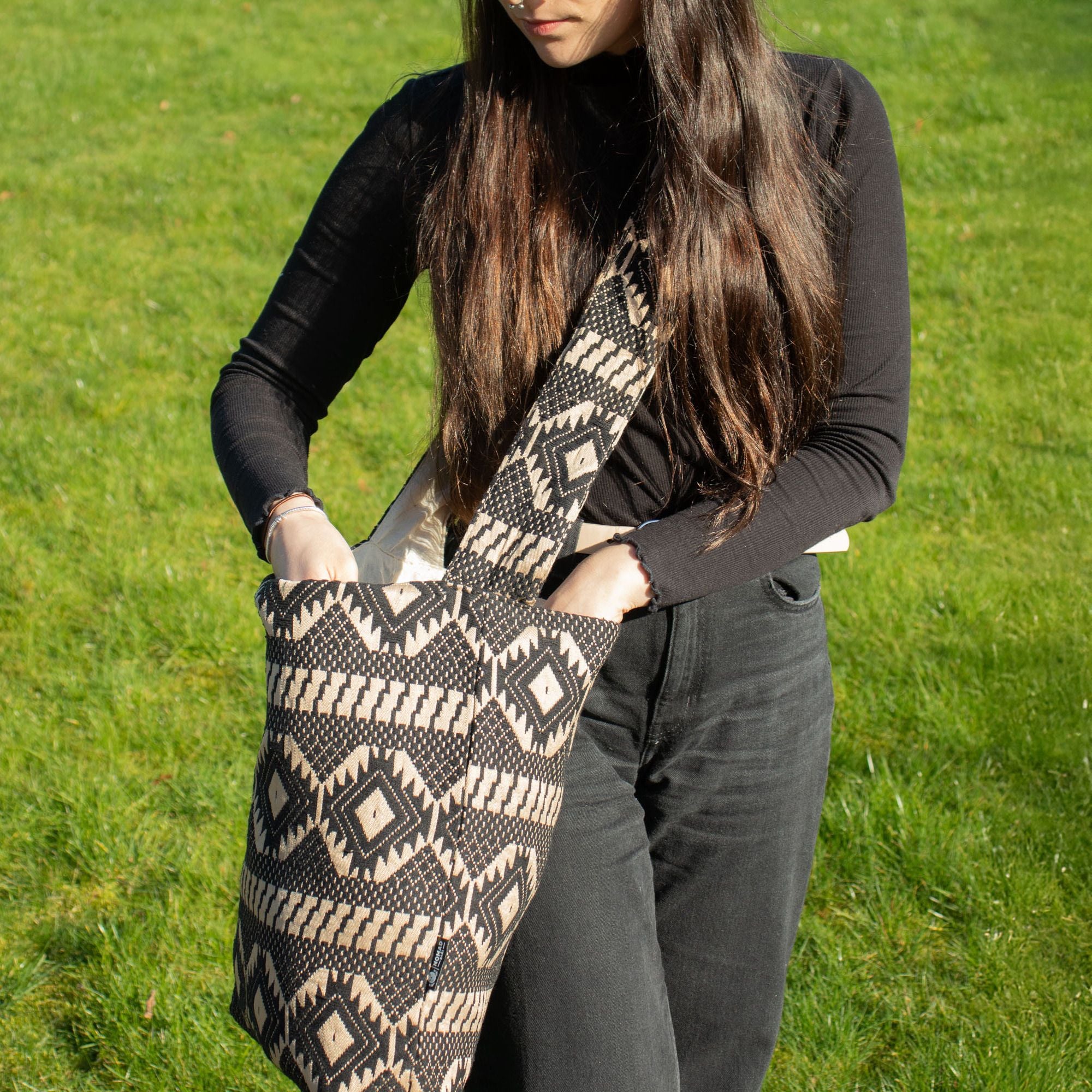 Desert Loom Sari Jacquard Carryall Bag | Nomad Collection | Velora