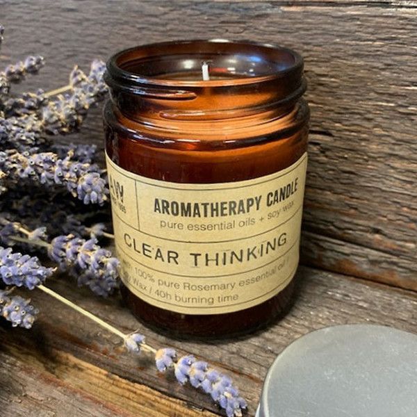 Aromatherapy Soy Wax Candle - Clear Thinking | Velora