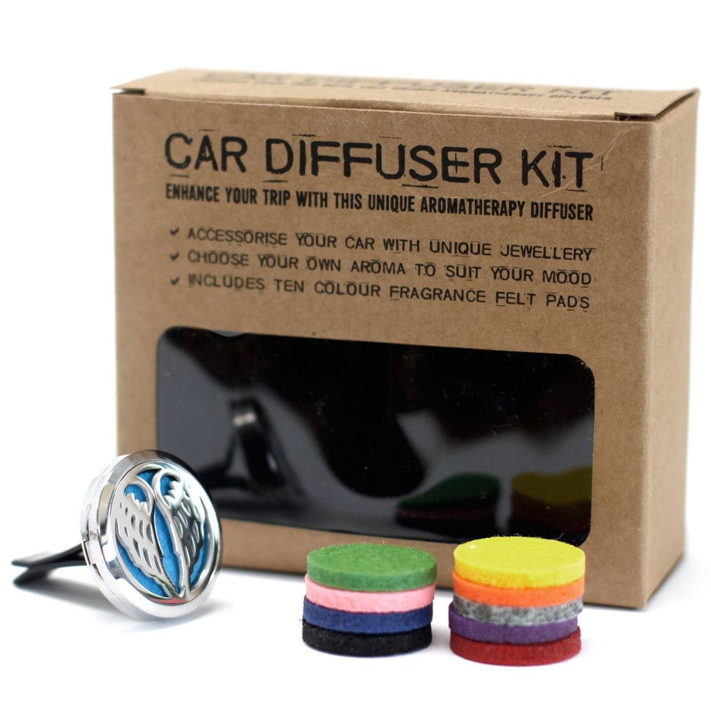 Angel Wings Car Diffuser Kit 30mm - Stainless Steel Locket | Velora