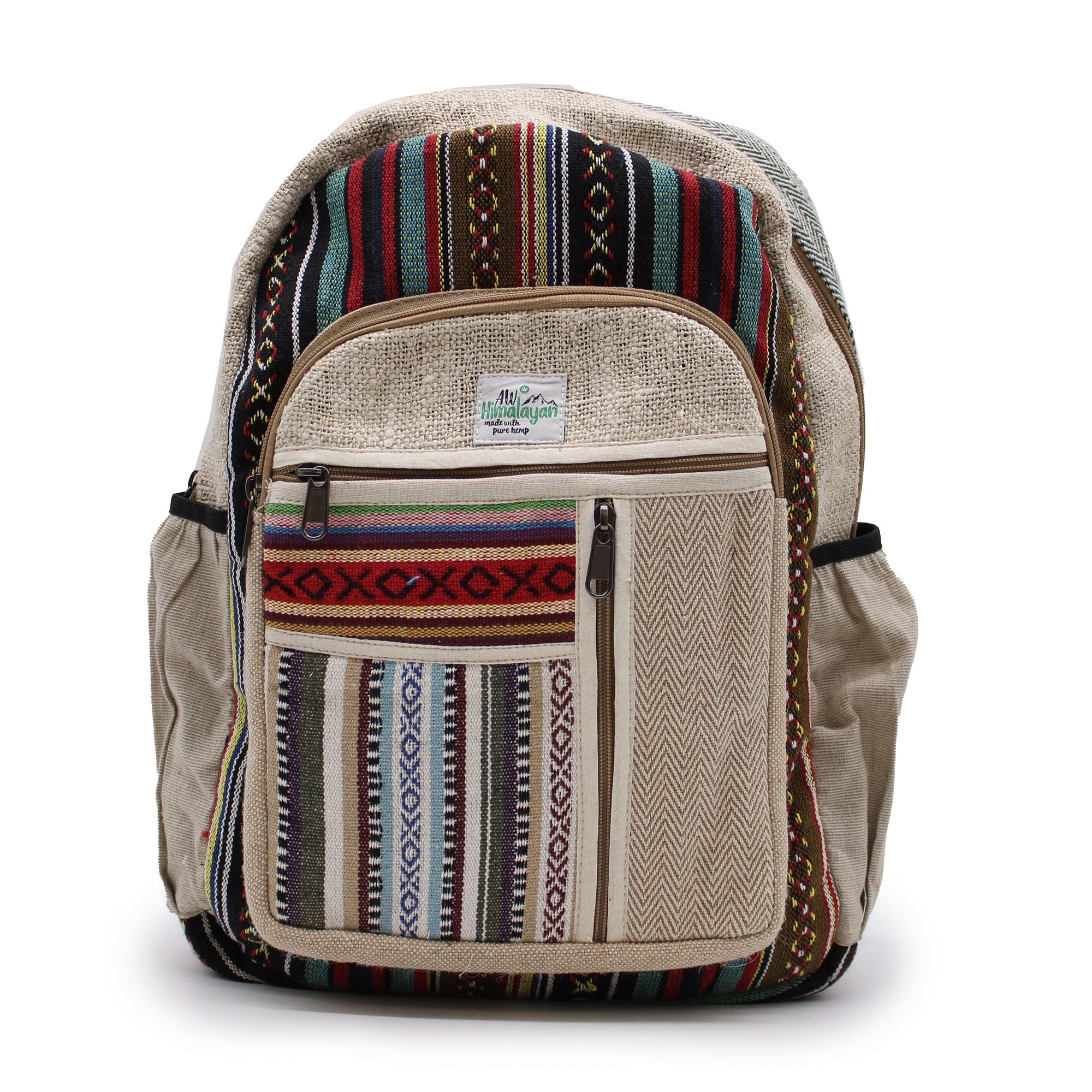 Large Hemp & Cotton Backpack – Straight Zip Style | Velora