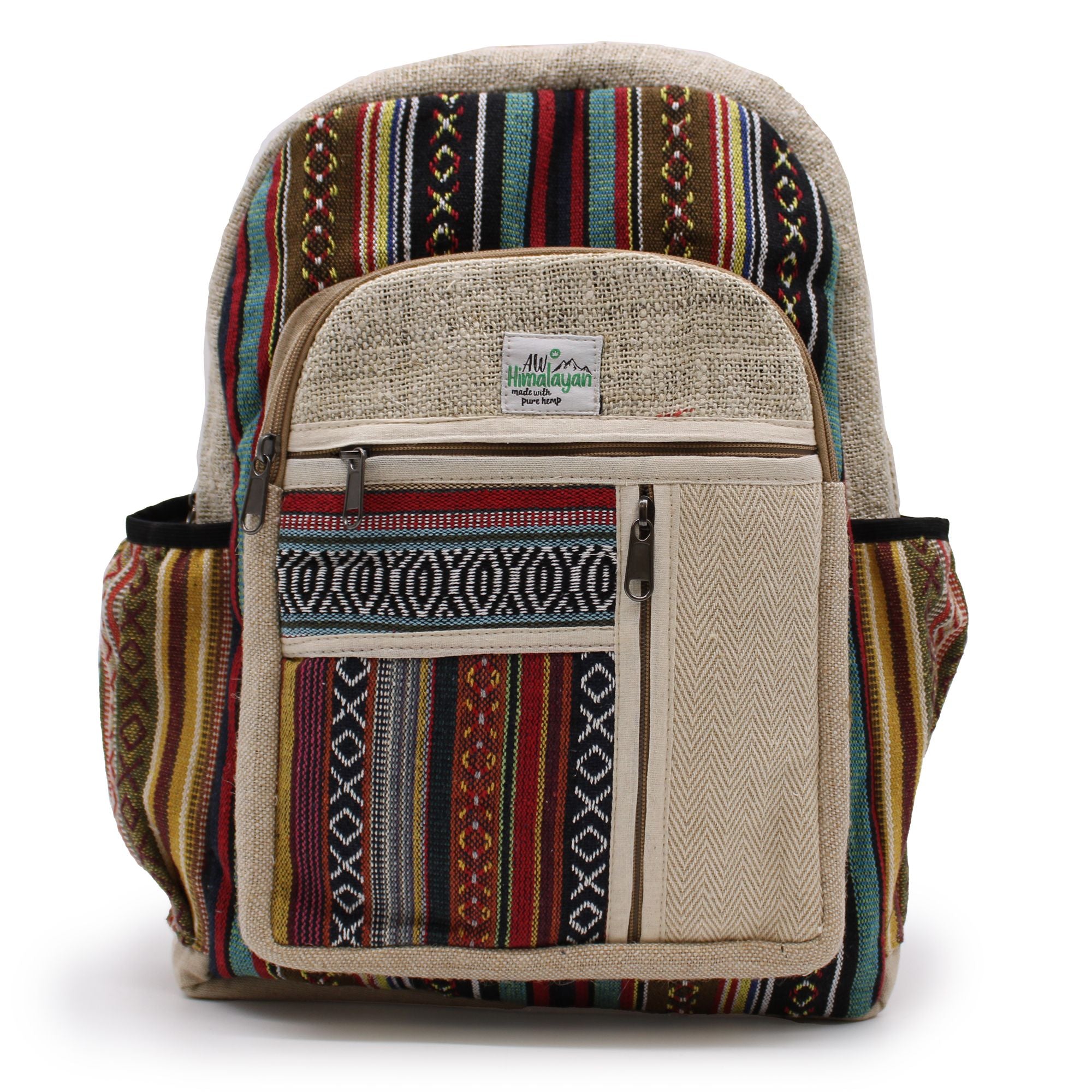 Large Hemp & Cotton Backpack – Straight Zip Style | Velora