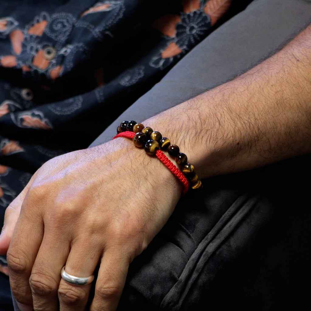 Gemstone Double Power Bracelet - Tiger Eye | Velora