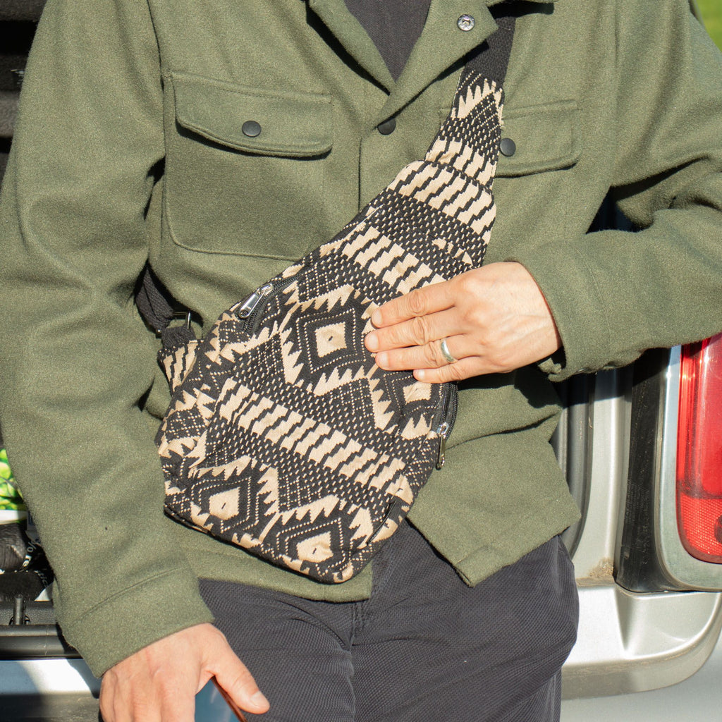 Desert Loom Sari Jacquard Crossbody Bag | Nomad Collection | Velora