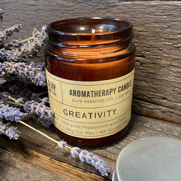 Aromatherapy Soy Wax Candle - Creativity | Velora