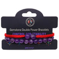 Gemstone Double Power Bracelet - Amethyst | Velora