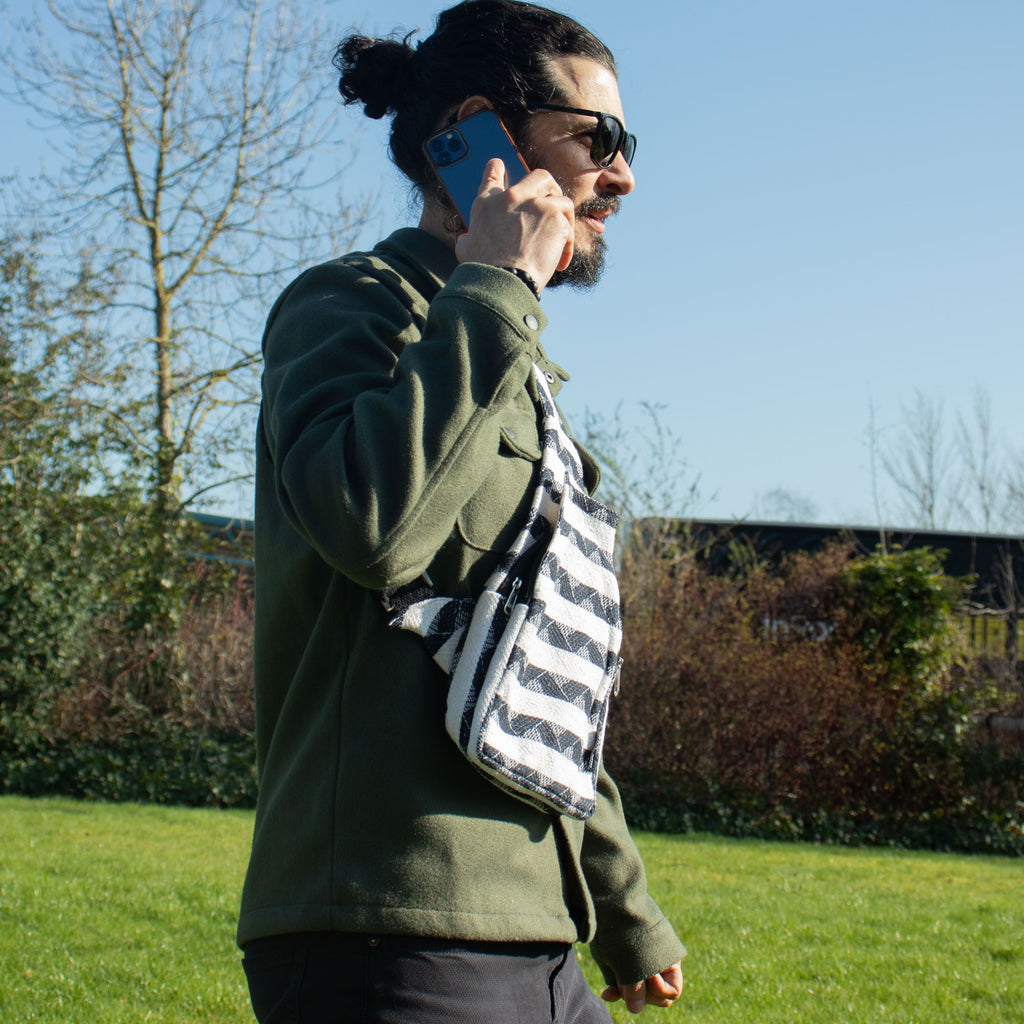 Nomad Sari Jacquard Natural Crossbody Bag | Atlas Nomad | Velora