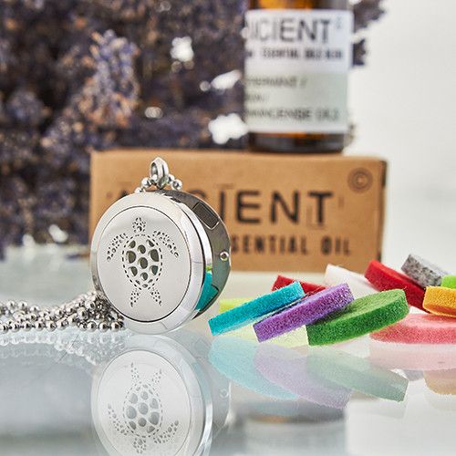 Aromatherapy Diffuser Necklace - Turtle 25mm | Velora