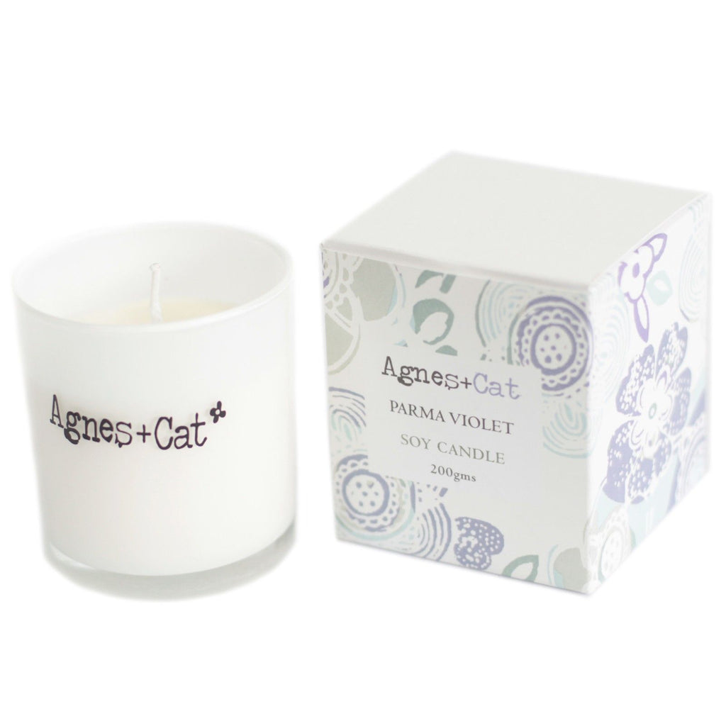Agnes + Cat Votive Candle - Parma Violet | Velora