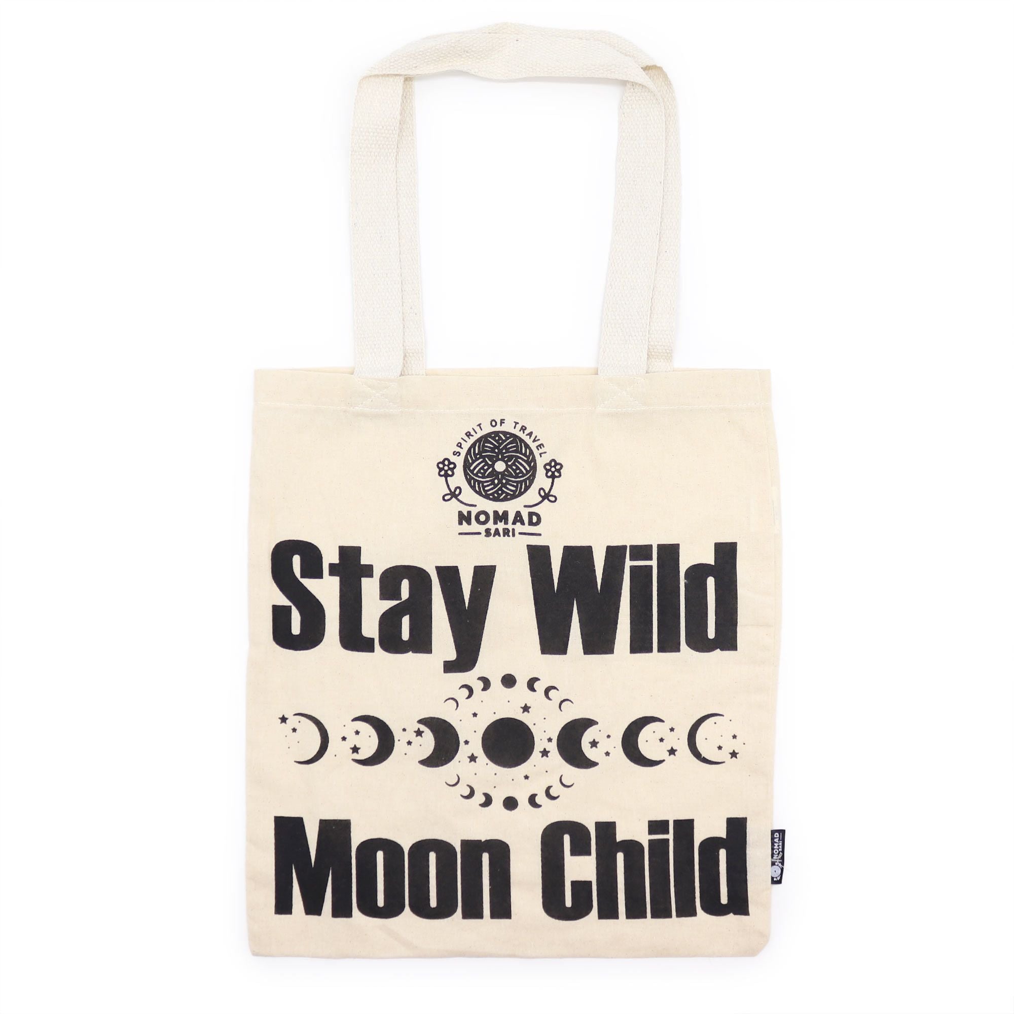 Iconic Basic Tote Bag - Stay Wild, Moon Child - Natural 4oz | Velora