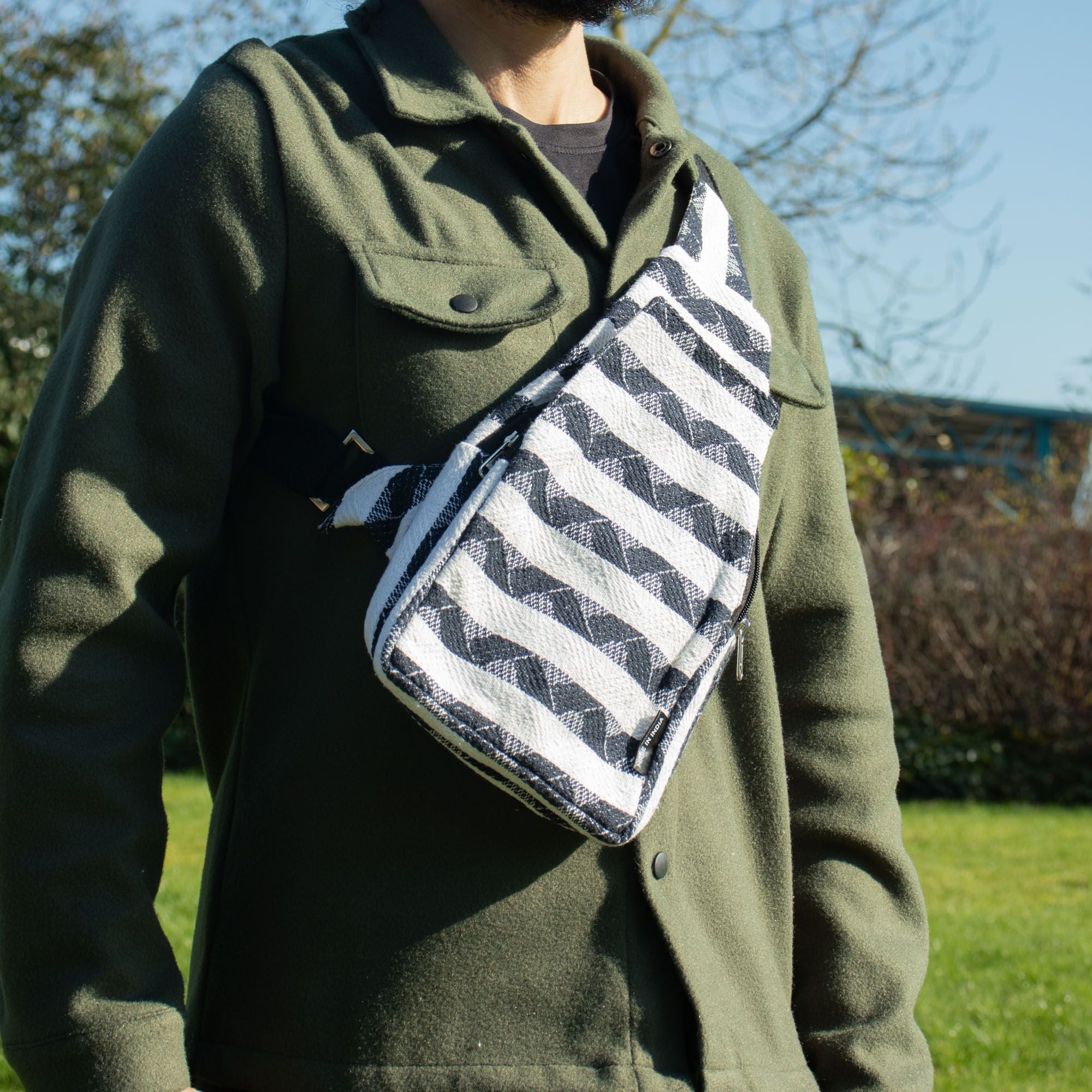 Nomad Sari Jacquard Natural Crossbody Bag | Atlas Nomad | Velora