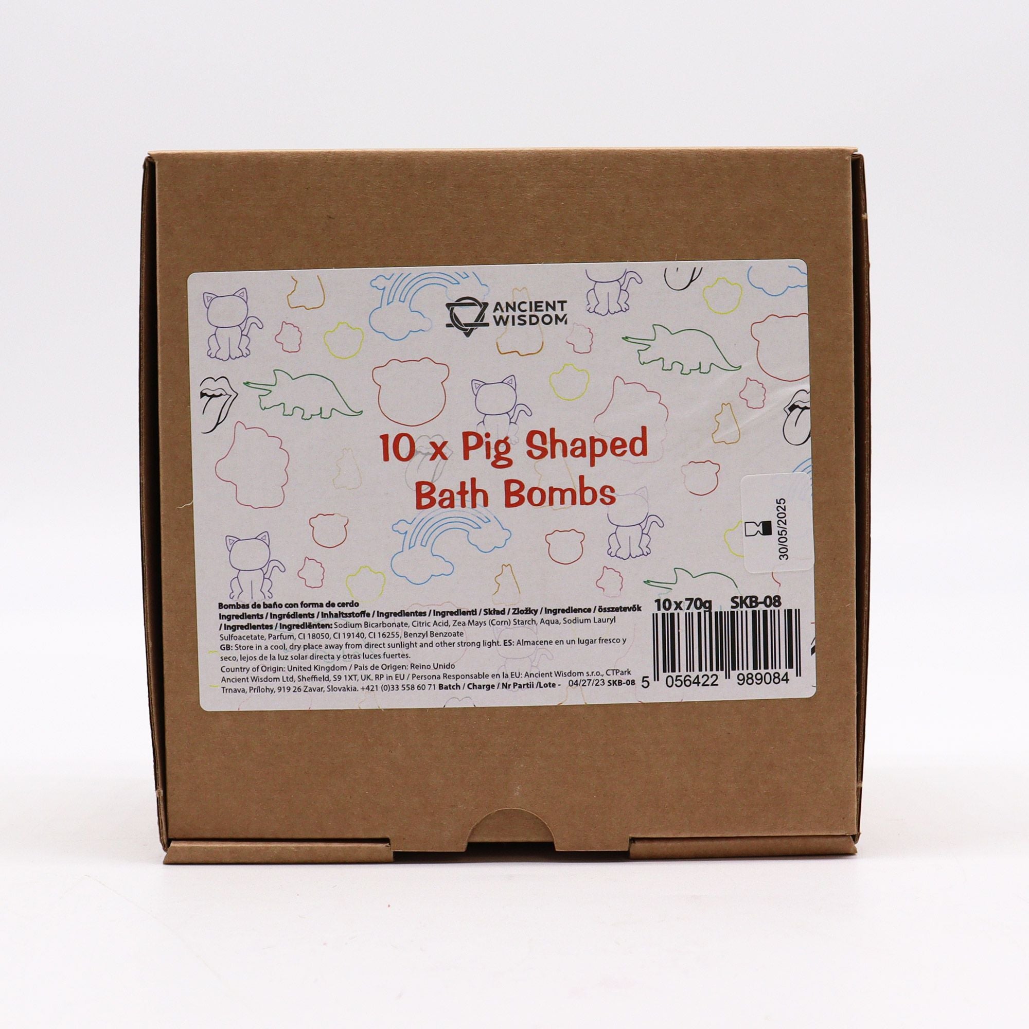 Pig Bath Bomb - Vanilla Cupcake | 70g | Velora