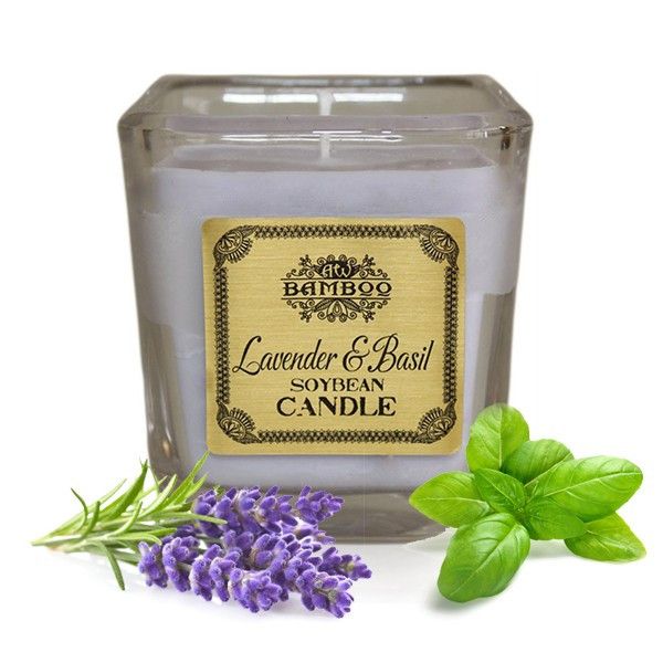 Soy Wax Candle - Lavender & Basil | Velora